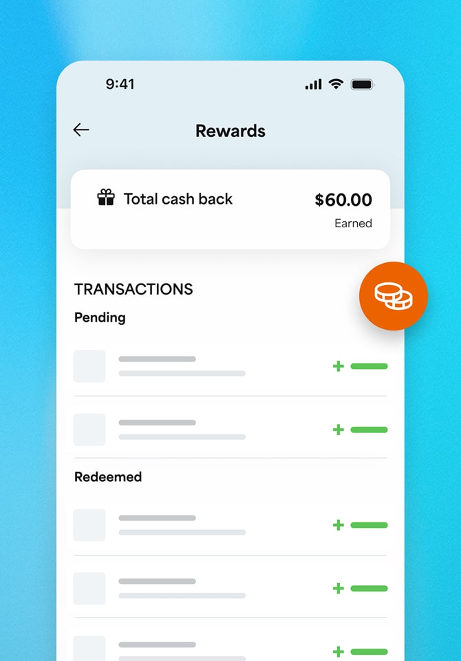 A screenshot depicting the rewards screen in app.